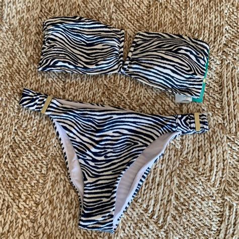 bikini h m|h and m zebra swimsuit.